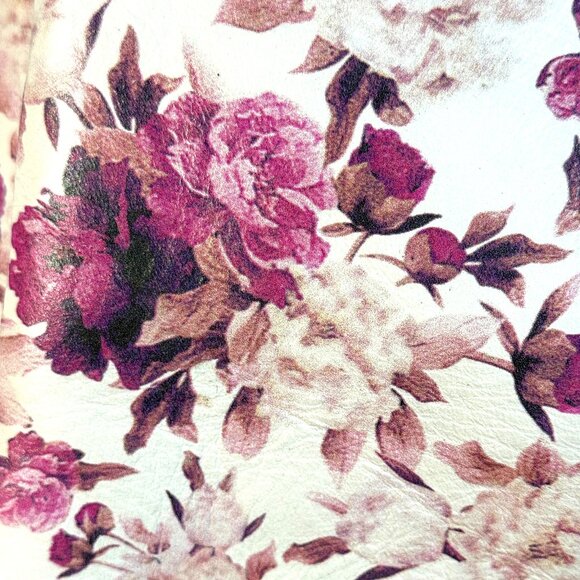 Sharif Legacy Vintage Signature Leather Floral Satchel Everyday Tote Bag - Picture 5 of 16